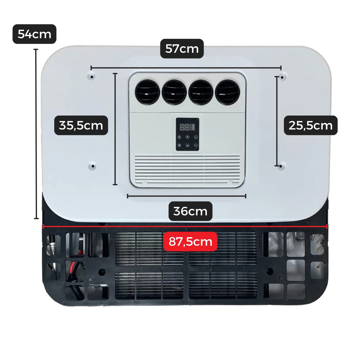 Ar condicionado elétrico advantage inverter 12v universal ZATTAR