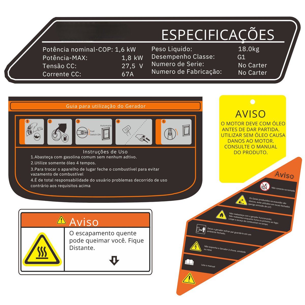 Gerador automotivo de energia portátil 24v ZATTAR