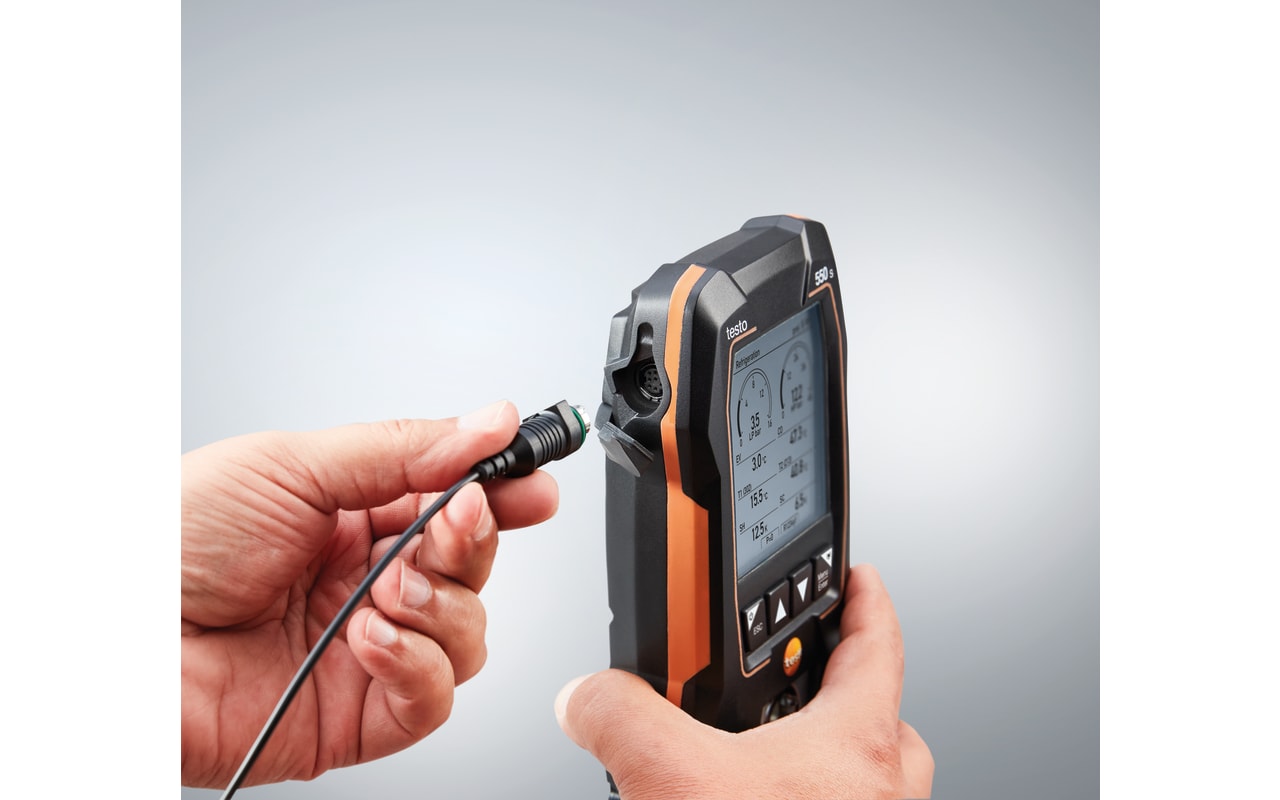 testo 550s Basic Kit - Manifold digital inteligente com sondas de temperatura com pinça de cabo fixo