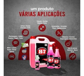 Desengraxante H7 Multiuso 5l - Concentrado Biodegradável