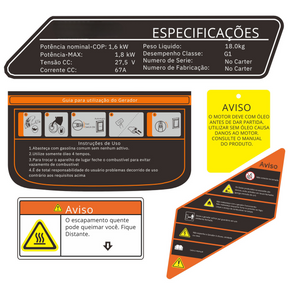 Gerador automotivo de energia portátil 24v ZATTAR