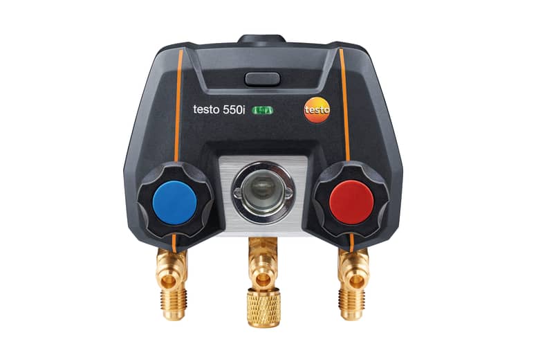 testo 550i - Manifold digital controlado por aplicativo com Bluetooth e bloco de válvulas de 2 vias
