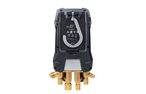 testo 557s Kit Smart Vácuo com mangueiras - Manifold digital inteligente com sondas de temperatura de vácuo e braçadeira sem fio e conjunto de enchimento de mangueira com 4 mangueiras